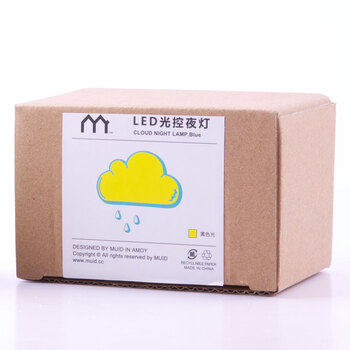 
                                        MUID 创意云朵光控LED氛围小夜灯 USB充电声光控感应灯喂奶氛围灯卧室灯新年礼物 白光                