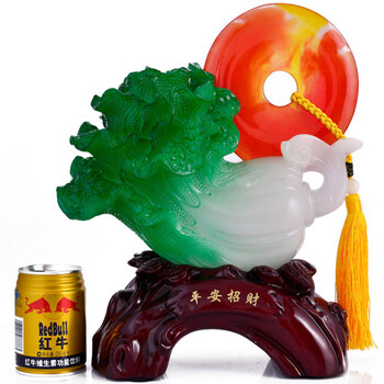 聚善缘 平安招财家居装饰白菜摆件 乔迁开业礼品 新房装饰用品 办公室创意摆件