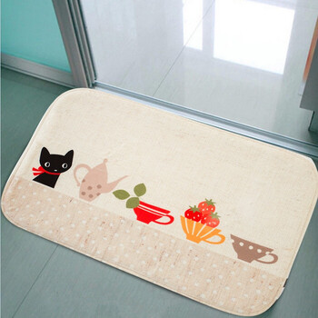 
                                        
                                        青苇 个性印染 地垫门垫 吸水防滑 浴室厨房脚垫 小黑猫 40*60cm                