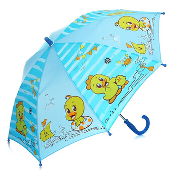 天堂伞 童心飞扬直杆手开儿童晴雨伞13015E湖兰色
