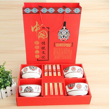 婚庆回礼套装 员工福利 企业年会奖品 结婚伴手礼赠品 业店庆节日活动赠品 生日寿宴回礼 中国风4碗4筷