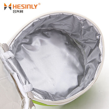 
                                        合兴利（HESInLY） 不锈钢保温饭盒创意圆形日式双层中空加厚2层学生可爱餐盒分格便当盒手提饭缸 1.3L  帅哥适用 配蓝色保温袋                