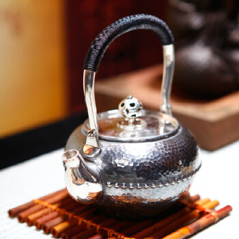 日本手工槌目小银壶烧水银壶银器银茶壶茶具茶