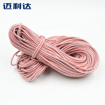 
                                        迈利达红白圆松紧带细弹力带 圆松紧带20米                