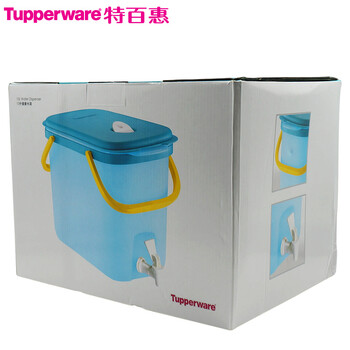 特百惠 塑料10升健康饮水箱/饮水桶 腌泡箱桶装水带嘴提手配礼盒