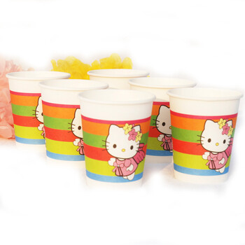 孩派HighParty派对用品/生日派对/Hello Kitty主题杯/6个