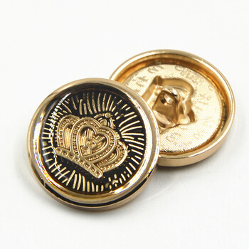
                                        迈利达  金属皇冠点油钮扣 休闲西服纽扣 大衣风衣扣子 22mm(1颗)                