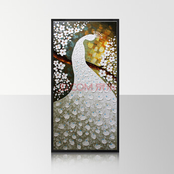 Timax油画国画3D画高清微喷定制 客厅玄关沙发背景墙装饰画 办公室挂画油画壁画定制题材 无框三拼 30*60