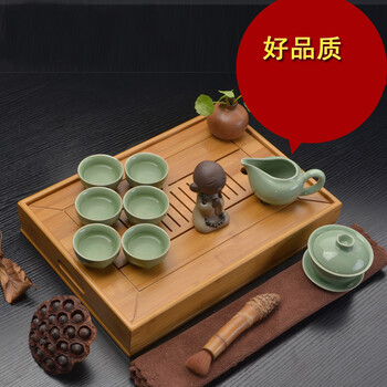 
                                                            祥业 功夫茶具茶盘套装竹茶盘茶托 竹制茶海茶台盛储水式迷你排水式茶托盘大号小号 新款大盛水                