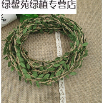园艺树叶藤条麻绳子装饰材料手工diy麻绳包管子森系装修叶子装饰麻绳