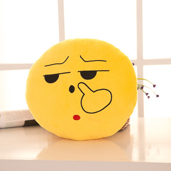 创意qq表情抱枕公仔搞怪笑脸表情包插手枕靠垫毛绒玩具暖手捂抱枕礼品