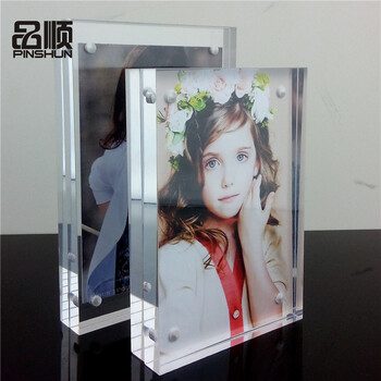 
                                                                                品顺（PINSHUN） 亚克力相框透明水晶摆台678寸A4A5强磁有机玻璃相架价签定制 20MM厚度 10寸                
