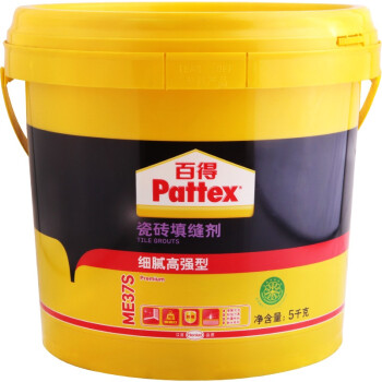 汉高百得（Pattex）ME37(S)W 瓷砖填缝剂 细腻高强型 勾缝剂/嵌缝剂 环保防霉耐水 细腻粘结力高 白色 5kg