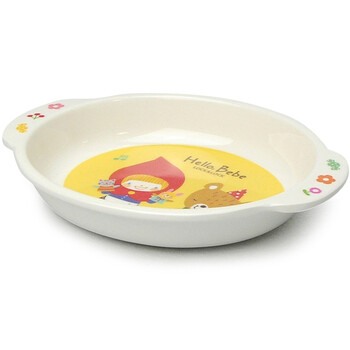 乐扣乐扣 Hello Bebe 可爱卡通儿童餐具双耳小盘 餐盘 LBB454 黄色