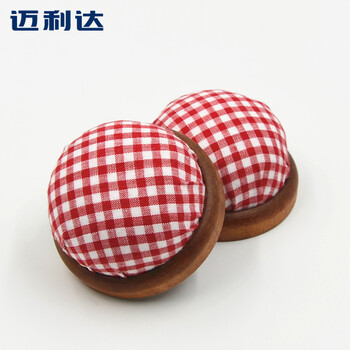 
                                                                                迈利达 DIY布艺手工缝纫工具 木底插针垫 插针包防止掉针 彩珠针座垫 手缝针插 缝纫针插针扎 木底针插包一个                