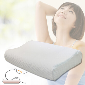 
                                        喜乐家居  乳胶枕头  泰国进口天然枕芯 颈椎枕 乳胶枕 曲线护颈枕芯 针织透气枕套                