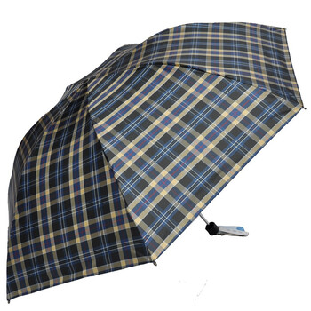 
                                        【京东超市】天堂伞（防晒值UPF50+）黑胶色织格三折晴雨伞31022E T595格                