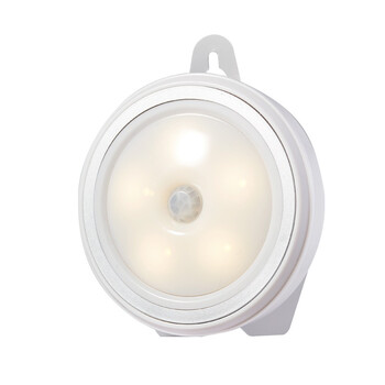 松下（Panasonic）HHLT0210 LED 便携随手贴 红外线感应 小夜灯 暖白色 银色装饰环 0.5W