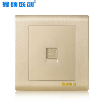 鑫硕联创大众超薄款专用电话插座 S85系列面板 香槟金S600