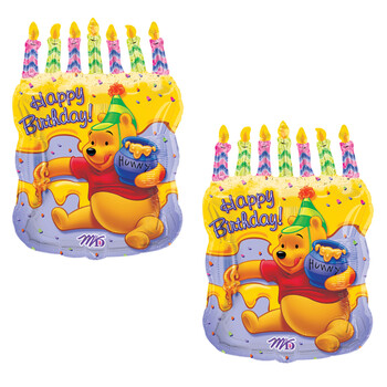 孩派HighParty维尼熊蛋糕铝箔气球/party用品/宝宝派对装饰