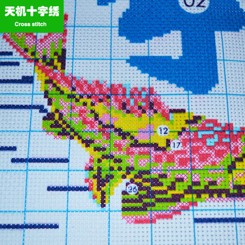 十字绣100精准印花客厅大画家和万事兴新款3D十字绣牡丹花客厅精准印花5D大幅1.8米 TJ棉线大版鸿运金秋印花十字绣178*73cm
