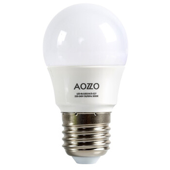 
                                        奥朵家饰（AOZZO）LED灯 E27螺口球型灯泡芯片款白光 BU1001C 功率3W                