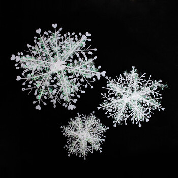 诺琪 圣诞节装饰品 绕线立体雪花串雪花片 吊顶挂饰 场景装饰布置挂件 节庆饰品