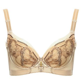 qvd文胸罩薄款薄模杯聚拢大码奶罩调整型乳罩收副乳女