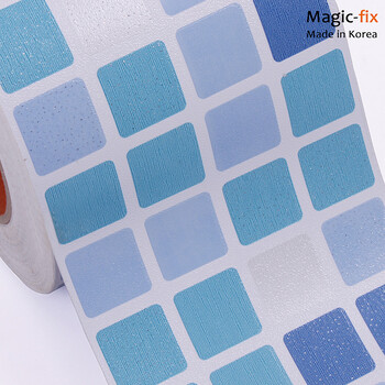 Magicfix马赛克贴纸腰线贴画PVC自粘卫生间浴室防水瓷砖贴厨房踢脚线墙贴 闪亮棕 1米长
