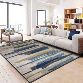 地毯客厅茶几毯简约现代卧室床边北欧家用欧式ins茶几垫蓝色满铺 蓝幽