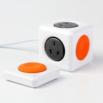 PowerCube Remote 全新三代无线遥控魔方插座-橙色1.5M带遥控器