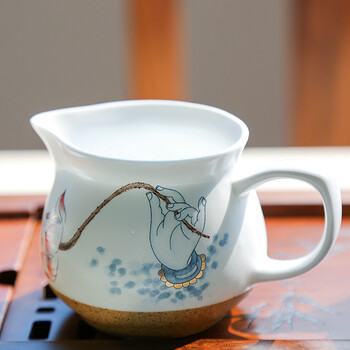 
                                        甲乐茶具套装 茶壶茶杯茶海功夫茶具公道杯礼盒装粗陶亚光釉10件套装茶禅一味 茶禅一味盖碗茶具套组                