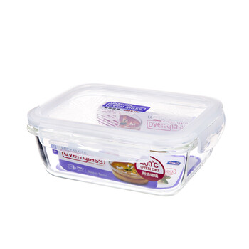 
                                        乐扣乐扣（LOCK&LOCK） 四面锁扣玻璃保鲜盒微波饭盒便当盒730ml LLG430                