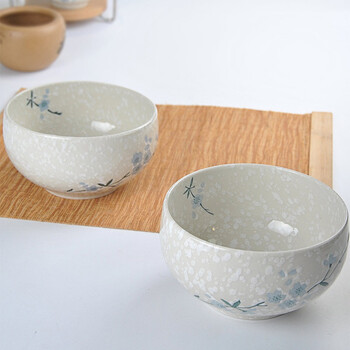 
                                        
                                                            樱之歌 纯手绘雪花釉日式素瓷6英寸钵碗（2只）                