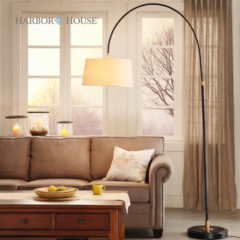 Harbor House Dalton 铁制落地灯 弯曲弧度灯杆 美式灯具 105887