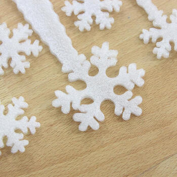 朗森 35cm圣诞雪花冰凌条 圣诞雪花片 圣诞雪花贴 圣诞橱窗装饰 圣诞冰凌条 圣诞装饰品 35cm-2片