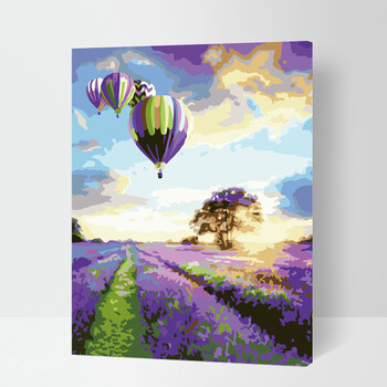 diy数字油画手绘挂画风景儿童卡通动漫油彩画装饰画星空下的列车 幸福