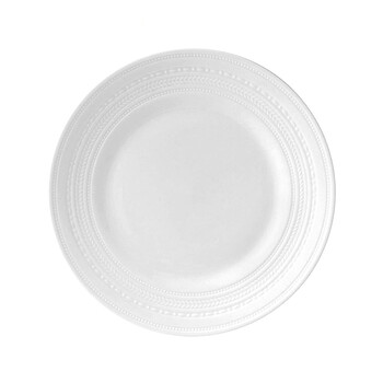 Wedgwood Intaglio 浮雕20cm餐盘单只装 骨瓷凉菜盘/平盘/点心盘 白色