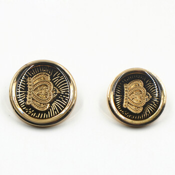 
                                        迈利达  金属皇冠点油钮扣 休闲西服纽扣 大衣风衣扣子 22mm(1颗)                
