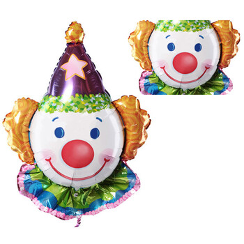 孩派HighParty/生日用品/派对用品/大号小丑头铝箔气球/1个