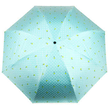 天堂伞 黑胶防紫外线晴雨伞 可爱波点女士遮阳伞 甜甜蜜蜜 七色可选 浅蓝色