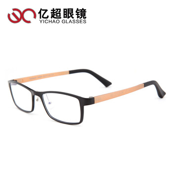 脸男女款眼睛架 FB0004 近视镜 黑框橙<em>腿</em> 配亿