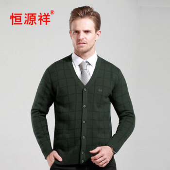 <em>恒源祥毛衣男</em> 2014秋冬新款羊毛衫 中老年针织