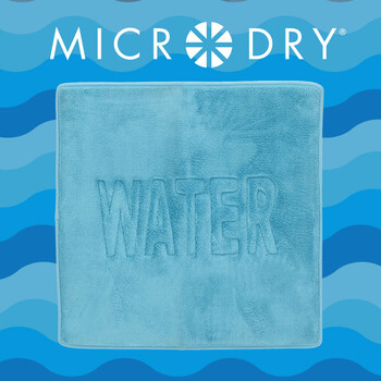 欧美设计Microdry记忆海绵慢回弹地垫简约风格大海蓝色正方形 地毯地垫 冰晶蓝 500MMx500MM