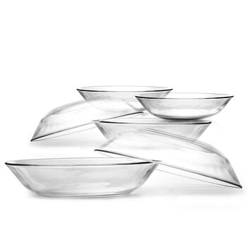 多莱斯 DURALEX3014A法国原装进口钢化玻璃透明色餐盘21cm（6个装）