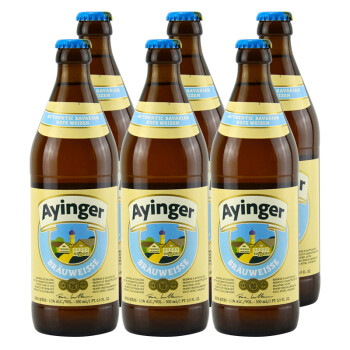 Erdinger德国进口啤酒  Ayinger 艾英格系列啤酒 艾英格小麦啤酒500ml*6瓶