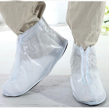 
                                        强迪 男士皮鞋 平底皮鞋适用的防雨鞋套 防水鞋套 鞋套QD-889白色 XL                