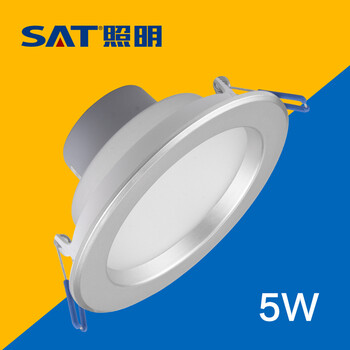 SAT照明为而普系列3寸特价促销 LED筒灯家居灯天花筒灯护眼筒灯5W 开孔9cm 特价！ 银色 5W6000K正白光