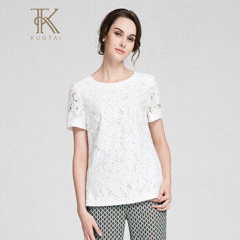 kuotai阔太2015夏装新款欧美时尚妈妈装雪纺蕾
