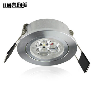 
                                        亮昀美 LED酒柜射灯3W筒灯天花灯背景墙装饰节能玄关过道灯具 小开孔50MM 3W白光                